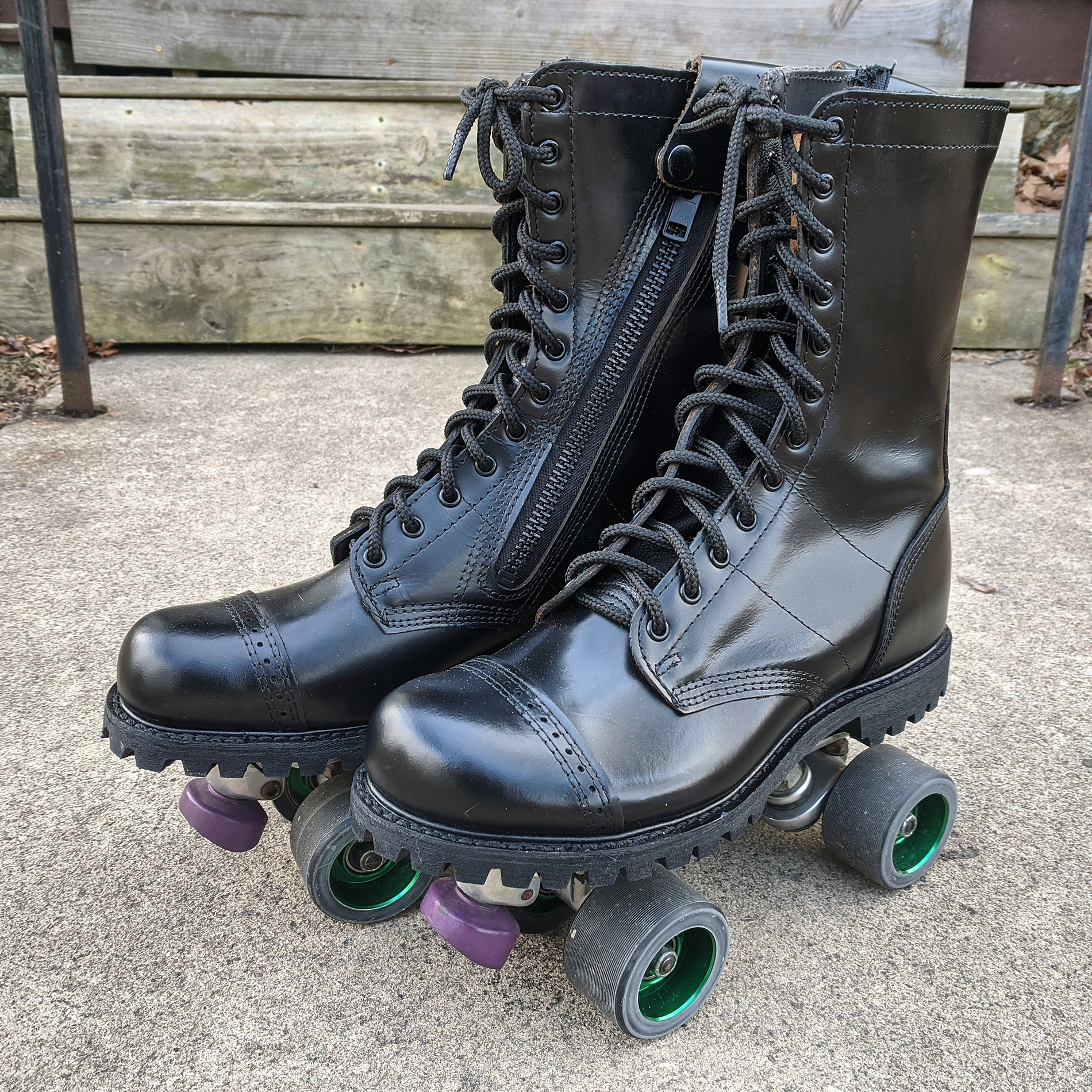 DIY Combat Boot Roller Skates Ready for Scuffing! Skunkadelia