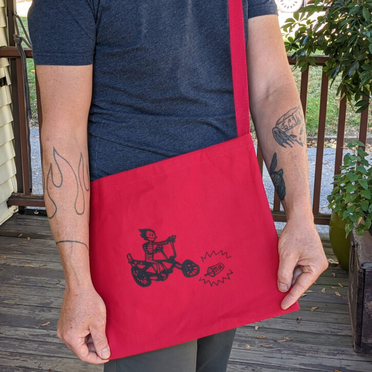 Musette Bag Red with cup Crusher